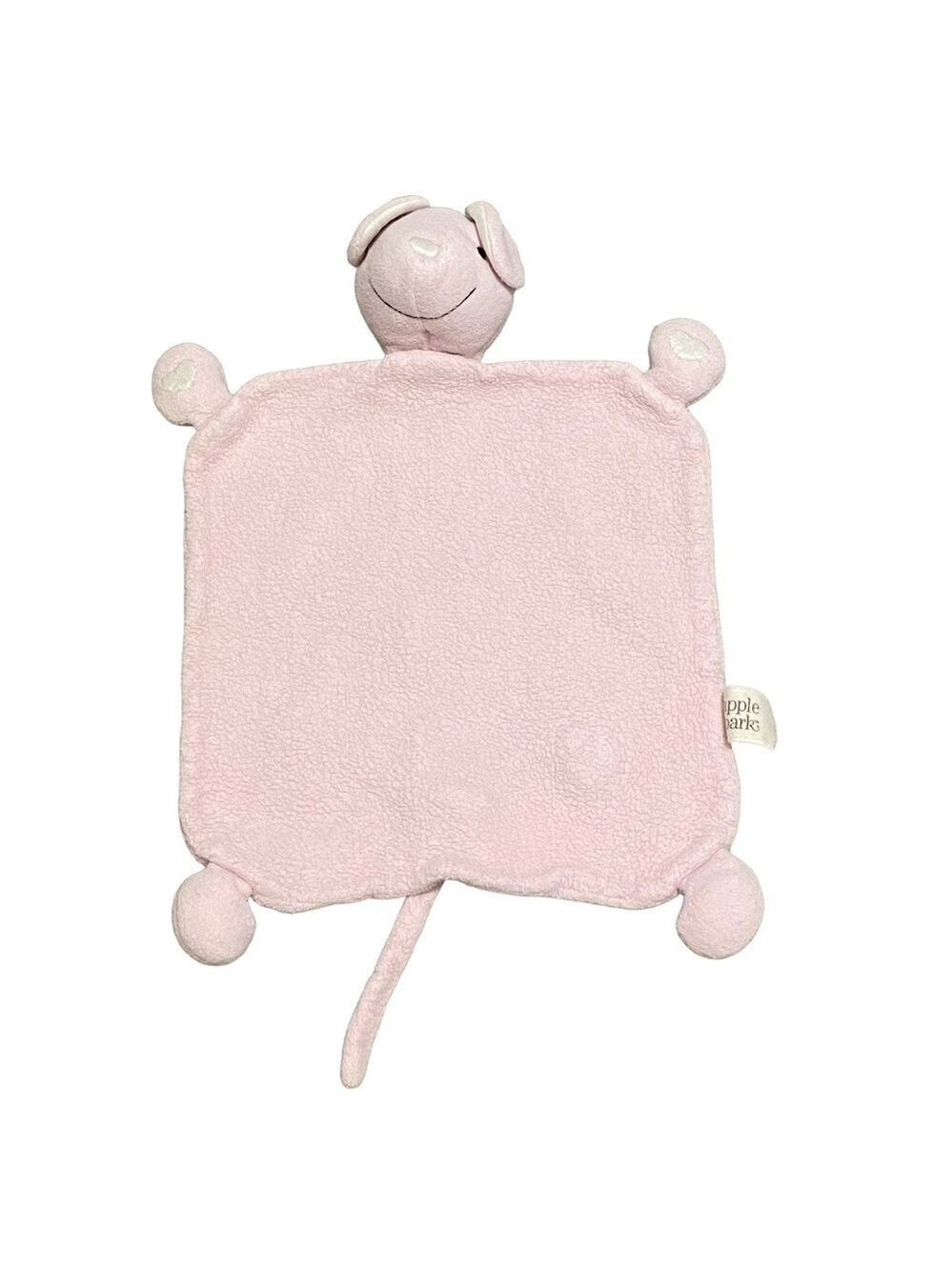 Apple Park Pink Mouse Security Blanket Lovey Lovie Apple Appliquéd Baby Girl